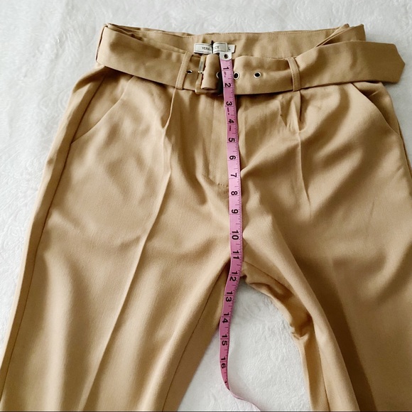Nasty Gal Tan Belted Trousers - Picture 6 of 9